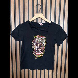 Y2K Barba Rockets Sapphire Sheer Heads T Shirt OS Black Cut Off Made in USA Tee